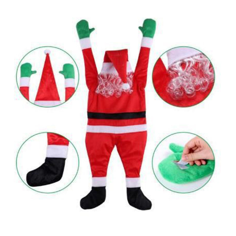 ANYDECO Christmas Santa Claus Wall Hanging Decoration Ornaments