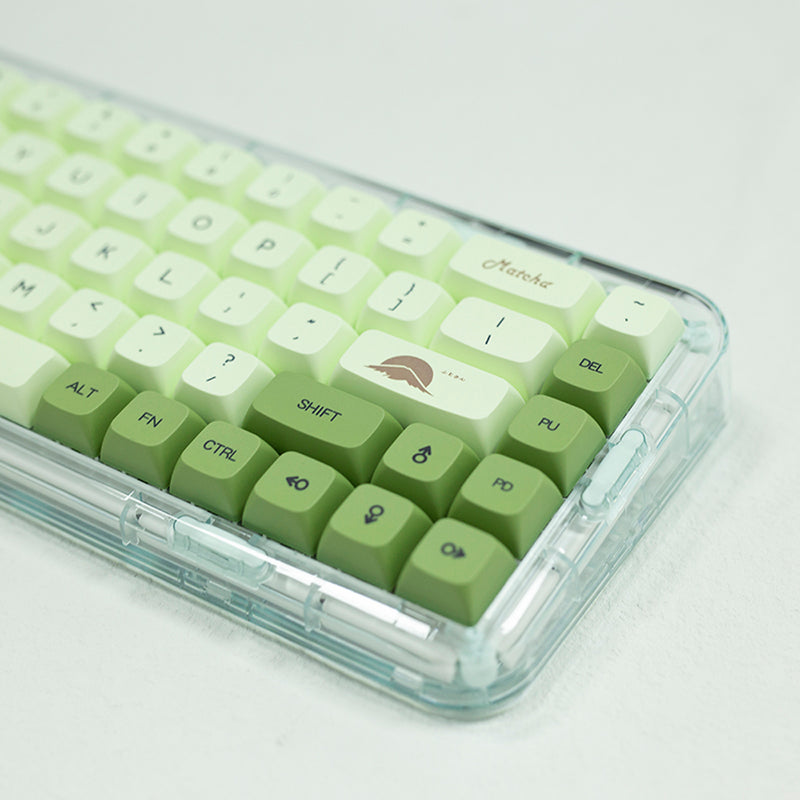 ANYMOB Keycap Keyboard Olive Green 124 Matcha Japanese Dye Submlimation Switch Box