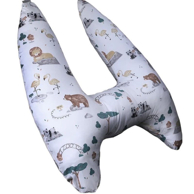Anypillow Car Travel Pillow UShape Zoo Park Pattern Children Travel Pillow Cushion for Car Seat, Safety Neck Pillow for Kids