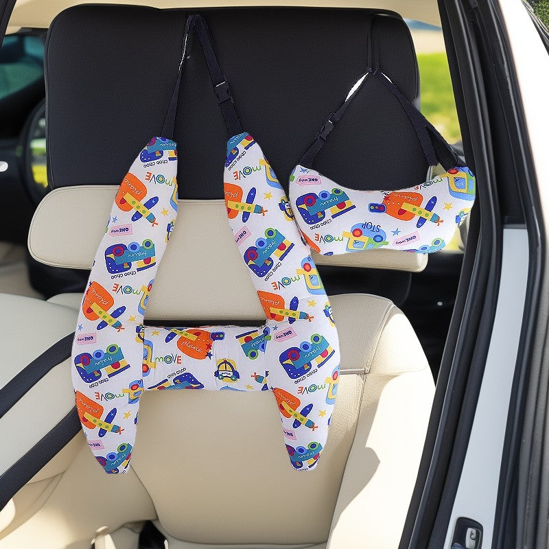 Anypillow Car Travel Pillow Train Plane Set 1 Set for Kids and Adult Neck Head Support H-Shape Travel Pillow
