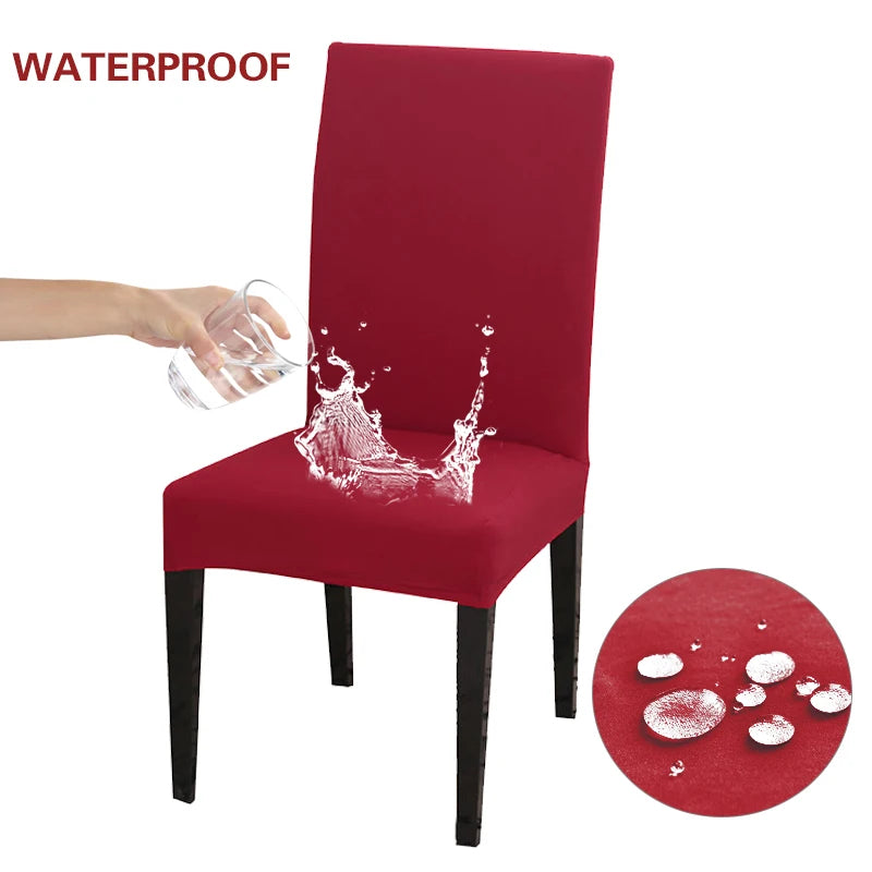 Anyseat Chair Cover Red with Anti-Dirt and Waterproof Elastic Material for Dining Room Kitchen Wedding Hotel Banquet Restaurant