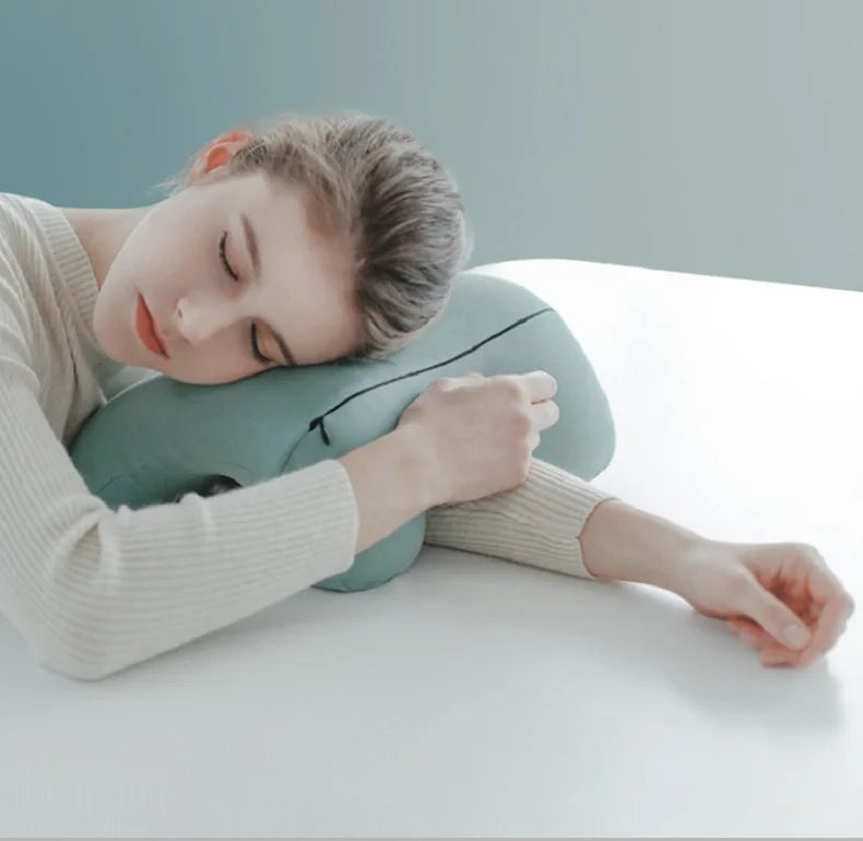 Anypillow Nap Pillow Ergonomic Memory Foam Cushion For Travel Desk Rest And Neck Support