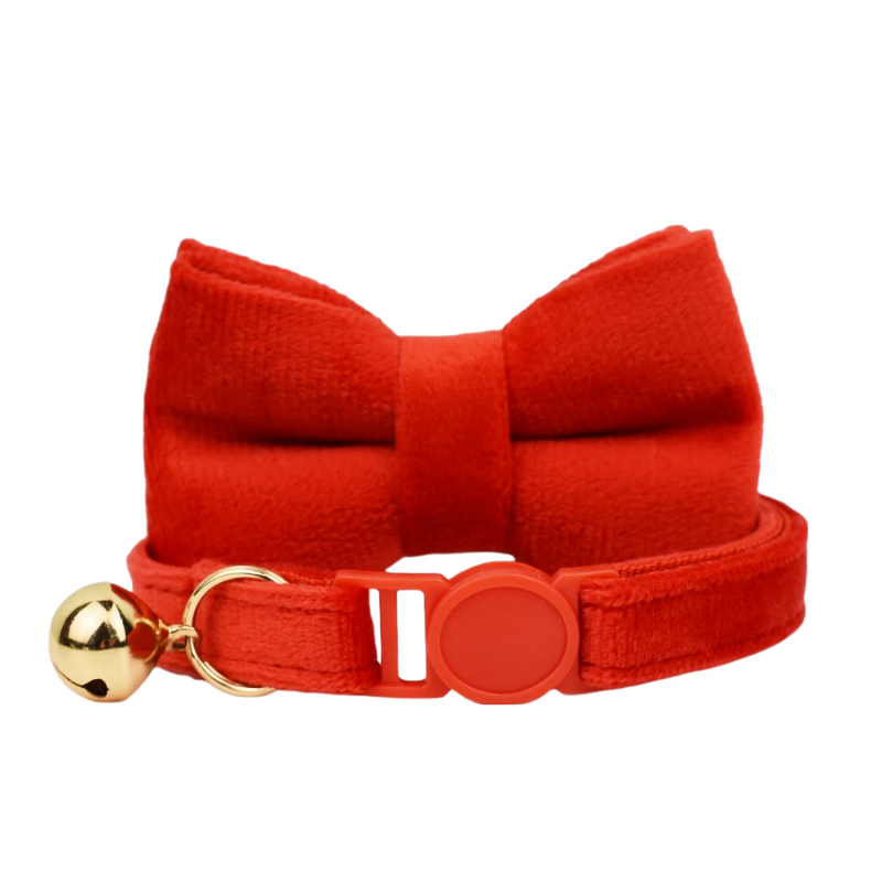 ANYWAGS Cat Collar Red Bow Small with Safety Buckle, Bell, and Durable Strap Stylish and Comfortable Pet Accessor