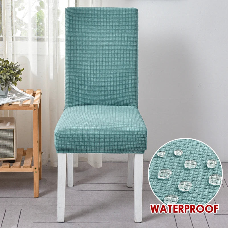 Anyseat Chair Cover Blue Corn Kernels Waterproof Universal Size for Dining Room Stretch Seat Slipcovers