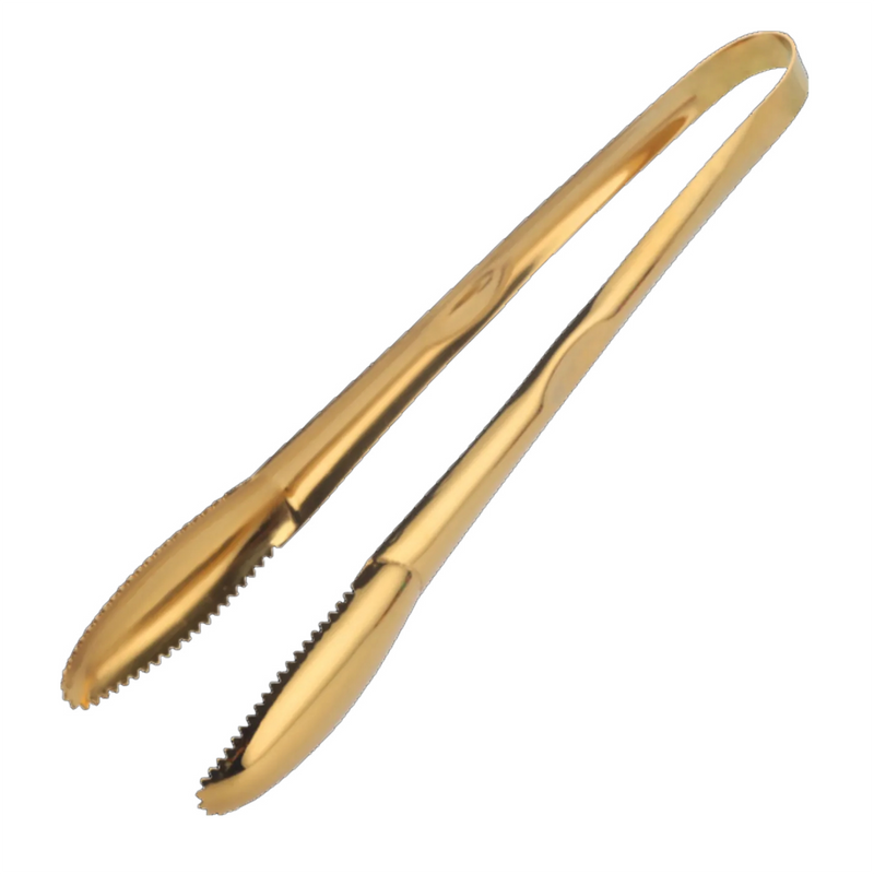 Anygleam Tong Gold 2Pcs Stainless Steel Clip Tableware for Salad, BBQ and Grill Party Accessory