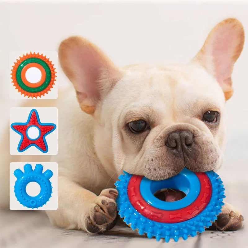ANYWAGS Pet Toys Safety Rubber Teething Star Accessories Chew For Dogs