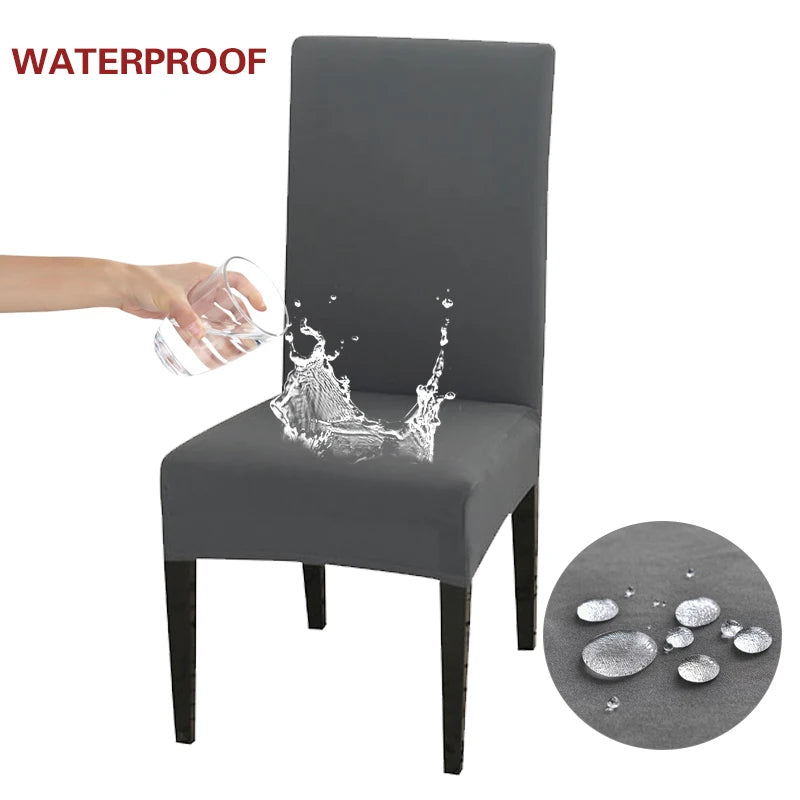 Anyseat Chair Cover Grey with Anti-Dirt and Waterproof Elastic Material for Dining Room Kitchen Wedding Hotel Banquet Restaurant
