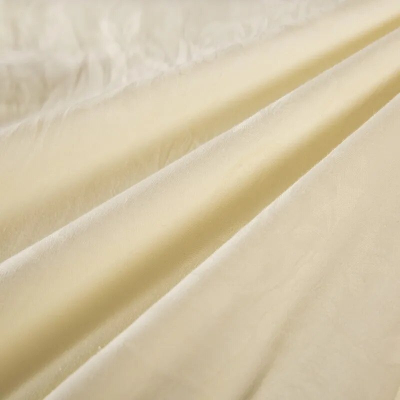 ANYHOUZ Duvet Cover Cream Ultra Soft Cotton Quilt Bed Comforter 3000G