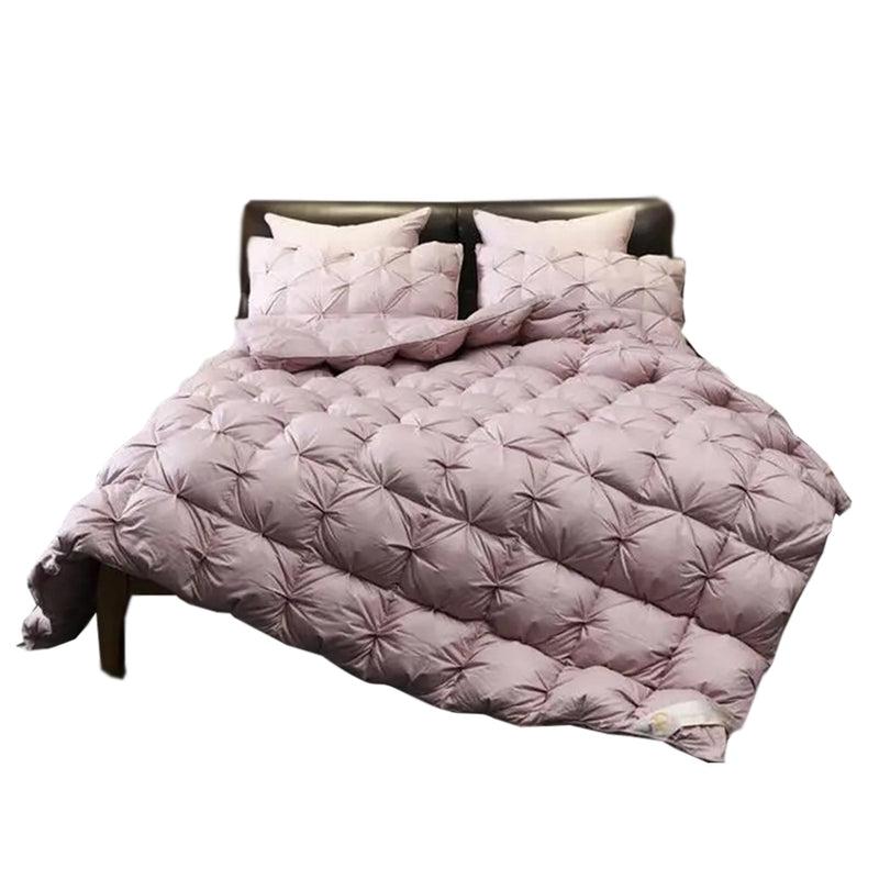 ANYHOUZ Duvet Cover Old Rose Luxury Breathable Puffer Bed Comforter