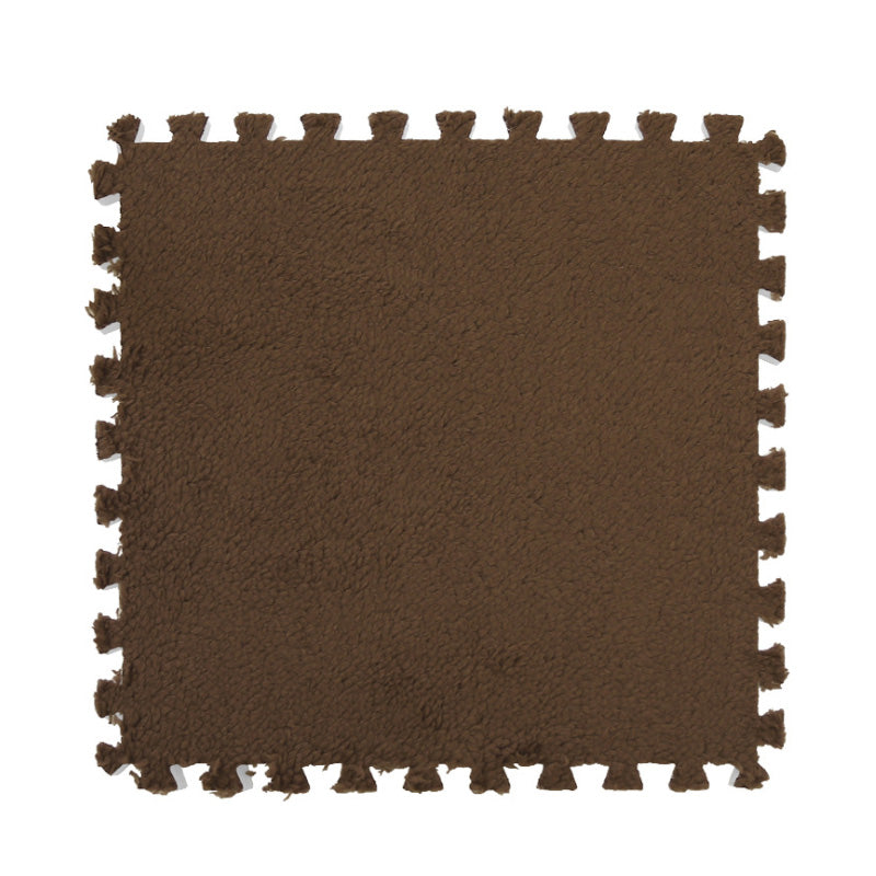 ANYHOUZ Splicing Mat Chocolate 30x30cm 12Pcs Modern Foam Floor Mat Living Room Square Splicable Household Non-Slip Rugs