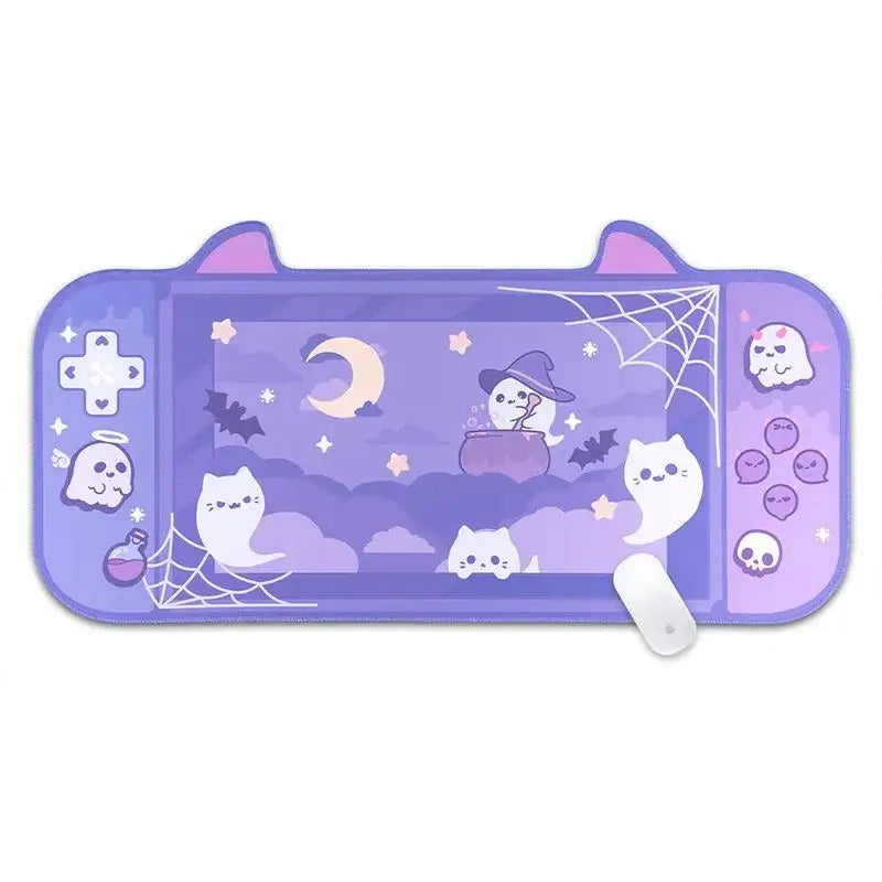 ANYMOB Mouse Pad Dark Violet Cute Kawaaii Game Pad Non-Slip Soft Rubber Mat