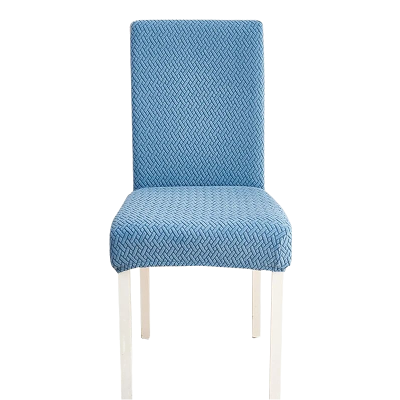 Anyseat Chair Cover Blue Small Knitted Design with Anti-Dirt and Elastic Material for Dining Room Kitchen Wedding Hotel Banquet Restaurant