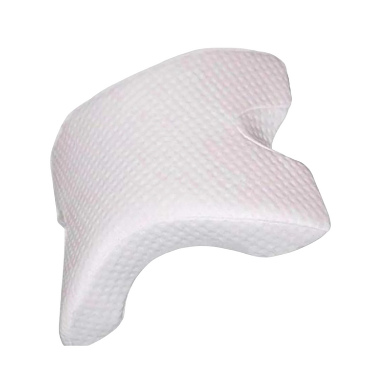 Anypillow White Arched Nap Pillow Ergonomic Desk Rest Cushion With Cuddle Arm Hole For Neck And Shoulder Support