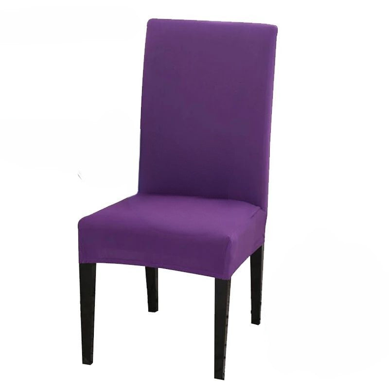 Anyseat Chair Cover Purple with Anti-Dirt and Waterproof Elastic Material for Dining Room Kitchen Wedding Hotel Banquet Restaurant