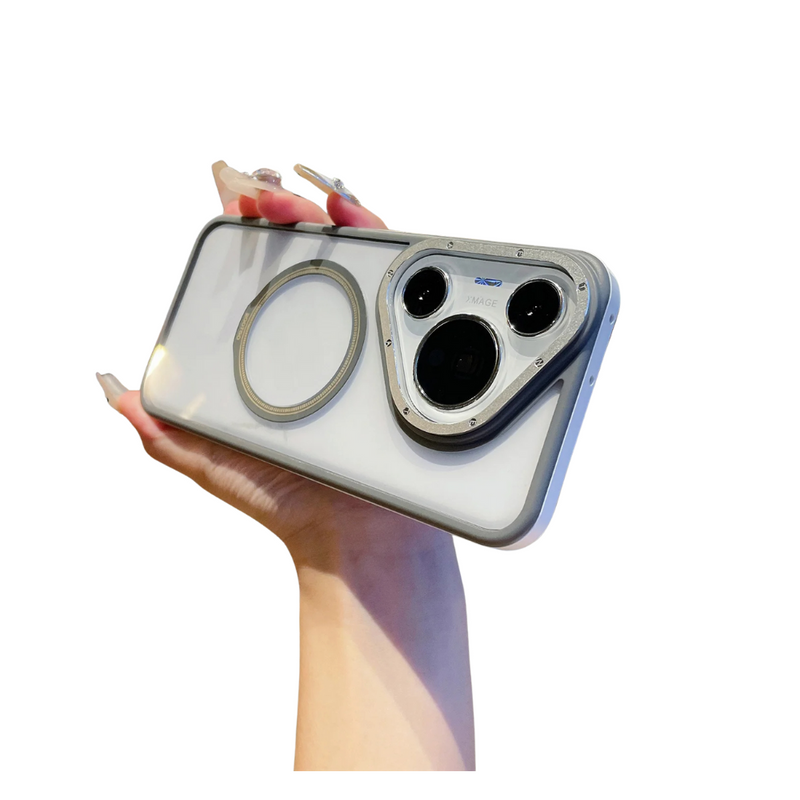 ANYMOB Huawei Case Gray Wireless Charging Magnetic Rugged Protective Cover