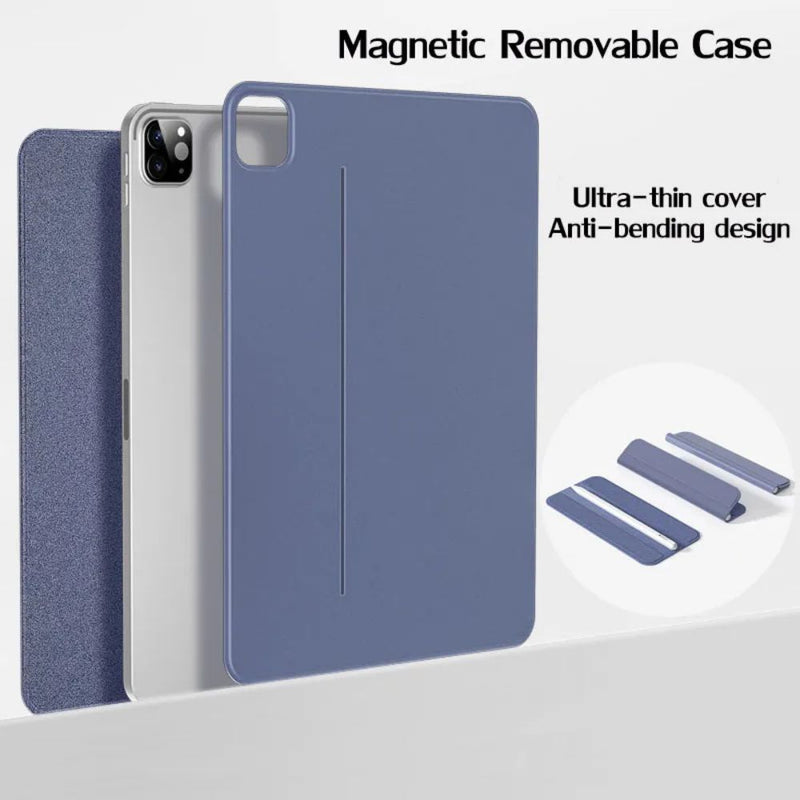 ANYMOB iPad Case Lavender Grey Leather Smart Folio with Magnetic Clip Protective Cover