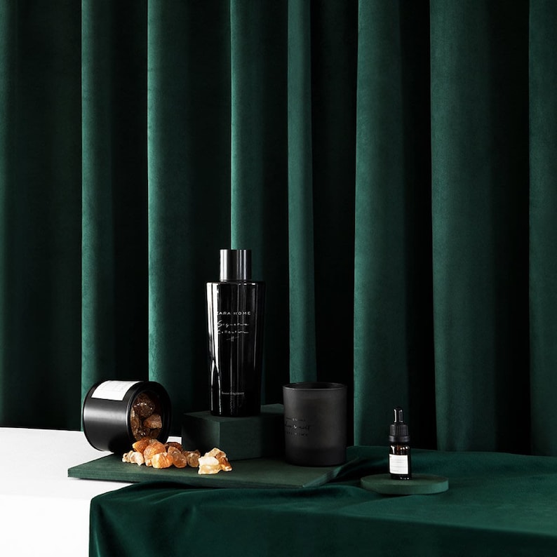 Anydrape Green Velvet Blackout Curtains – High‑Quality Modern Luxury Drapes for Living Room, Bedroom & Dining Windows