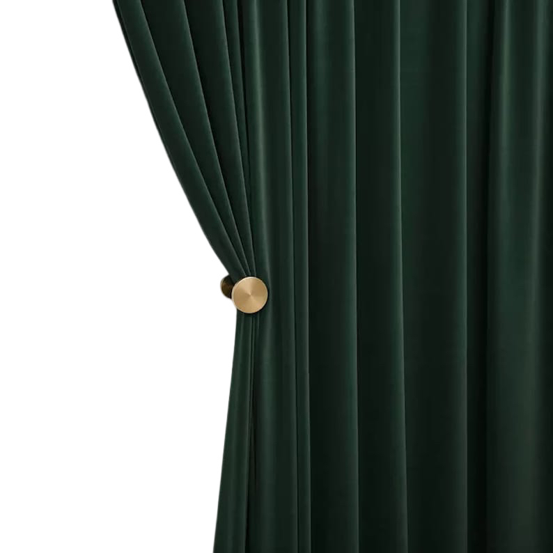 Anydrape 500cm Green High Quality Modern Velvet Blackout Curtains for Living Room Bedroom Dining Luxury Window Drape
