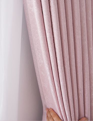 Anydrape Plain Pink Luxury Curtains – Modern Textured Drapes for Living Room, Bedroom & Dining Decor