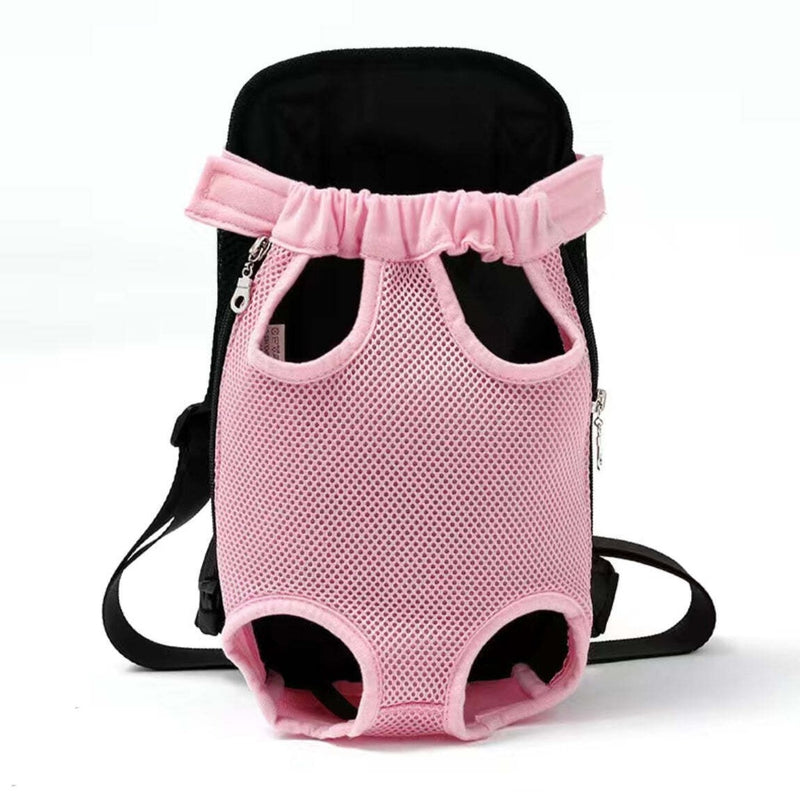 ANYWAGS Pet Carrier Medium Pink Denim Backpack for Outdoor Travel With Front Pocket for Medium Size Pets