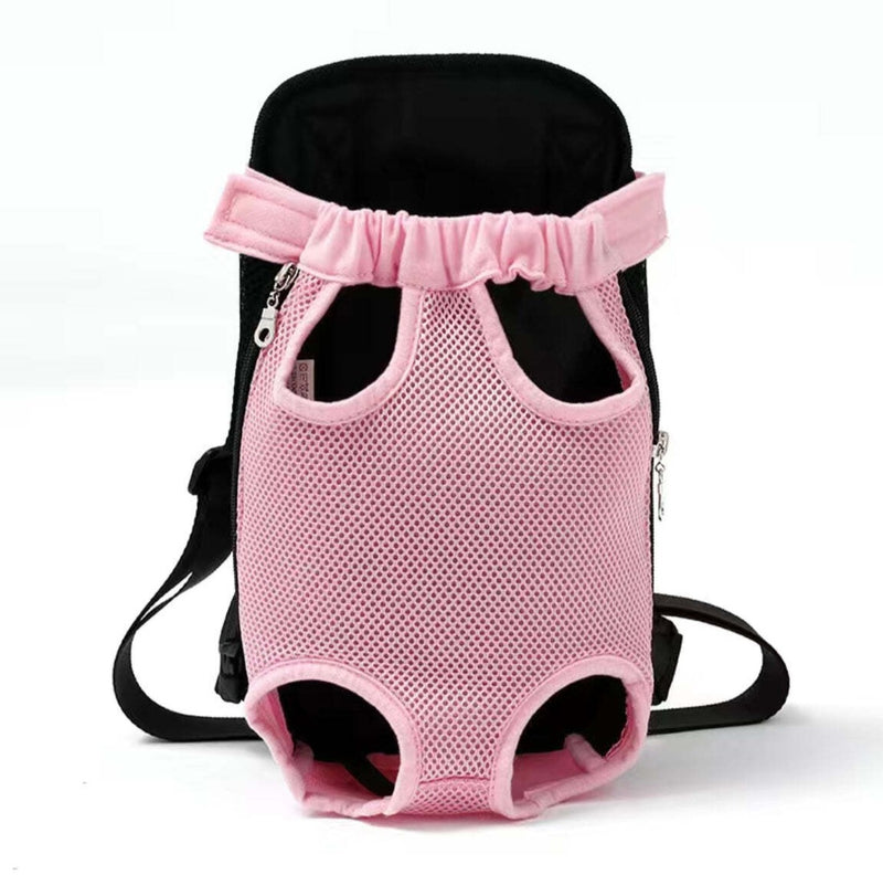 ANYWAGS Pet Carrier Small Pink Denim Backpack for Outdoor Travel With Front Pocket for Small Size Pets