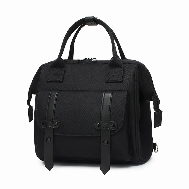 Anysort Mommy Diaper Bag Black Color Backpack Waterproof Handbag Fashion Mommy Shoulder Bag
