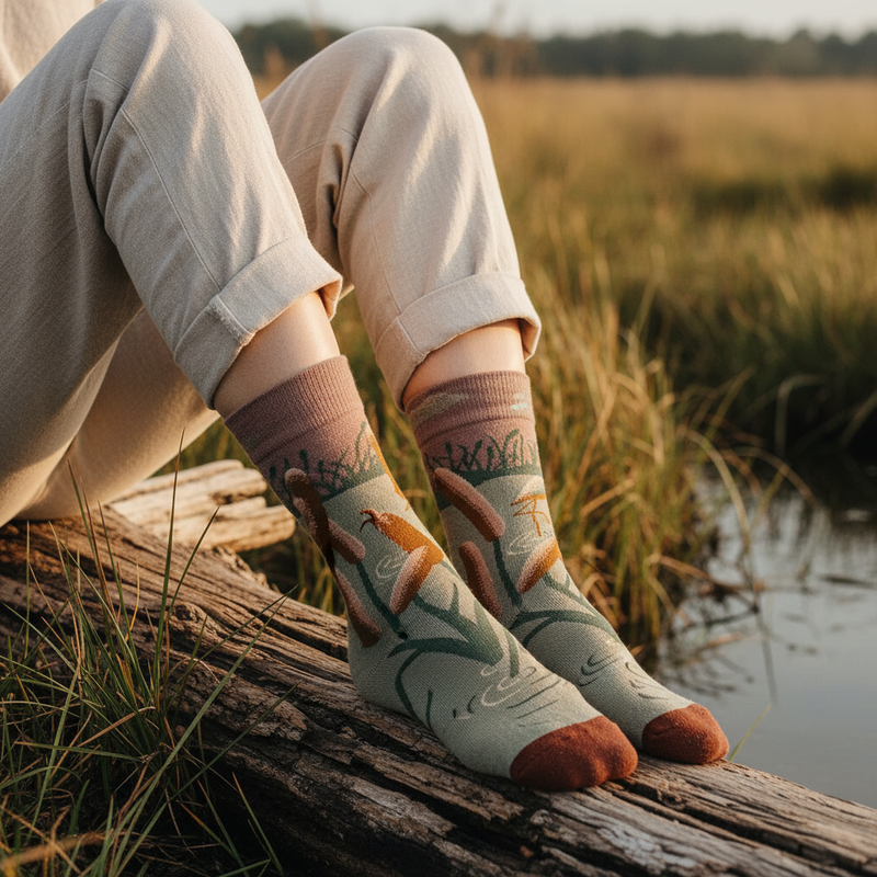 Anyfootwear 5 Pairs Size 5-9 Fashion Long Sock Cartoon Personalized Creative Nature Flamingo Print For Men Woman Foot Cold Winter Warm Comfortable Accessories