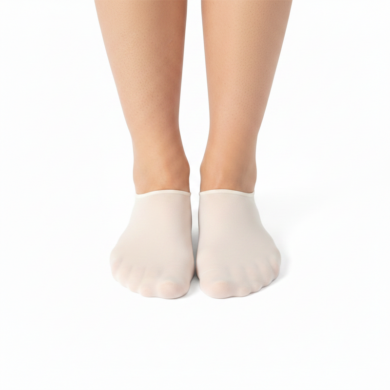 Anyfootwear 5 Pairs Size 5-11 Fashion No Show Thin Invisible Solid White Sock High-quality Breathable Ankle length For Men Woman Foot Accessories
