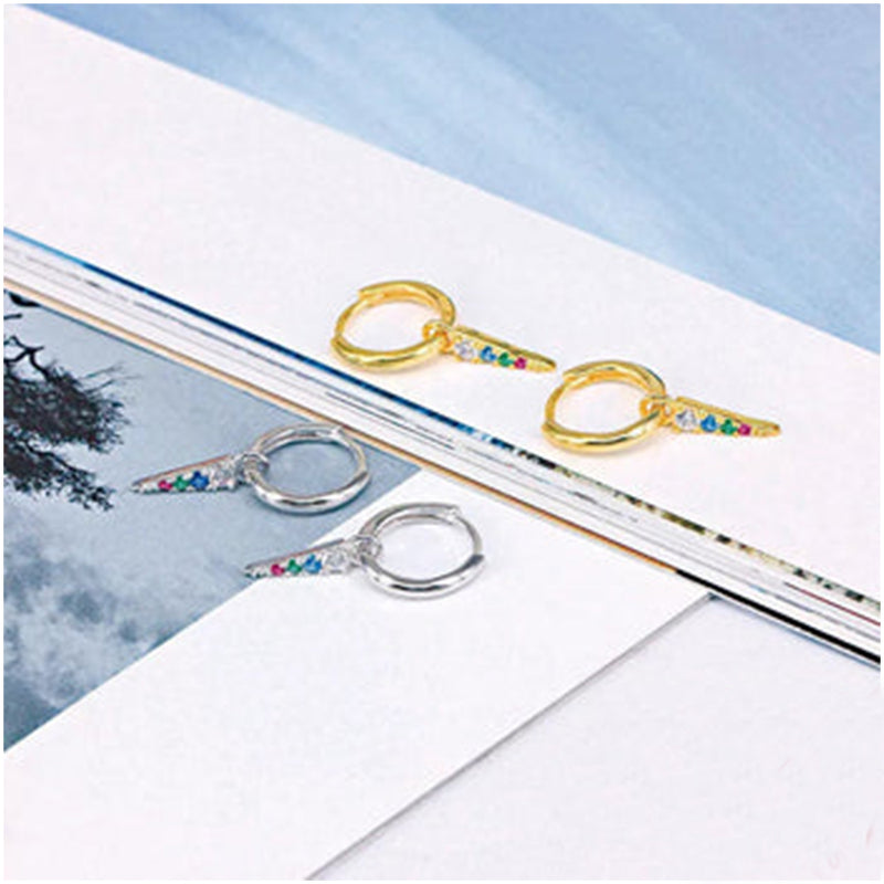 ANYCO Earrings Sterling Silver Charm Geometric Spike Tassel Pendant Stud For Women Teen Fashion Stylish Accessories Jewelry Gifts