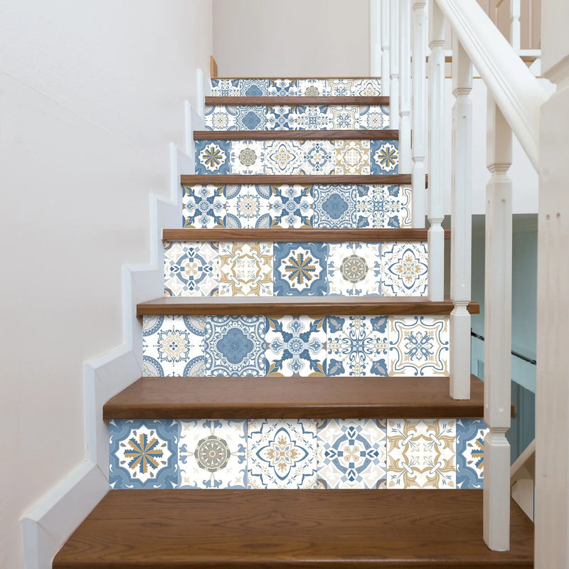 ANYDECO Wallpaper Mix Color 10cmx10cm 24 Pcs Modern Retro Style PVC Tile Stickers Waterproof Self Adhesive Wall Home Decor