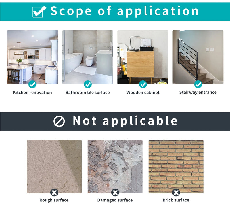 ANYDECO Wallpaper Teal 15cmx15cm 24 Pcs Modern Retro Style PVC Tile Stickers Waterproof Self Adhesive Wall Home Decor