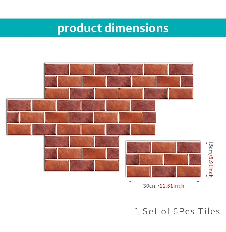 ANYDECO Wallpaper Light Green 12 Pcs Waterproof Self Adhesive Removable 3D DIY Modern Marble Tile Wall Sticker Home Decor