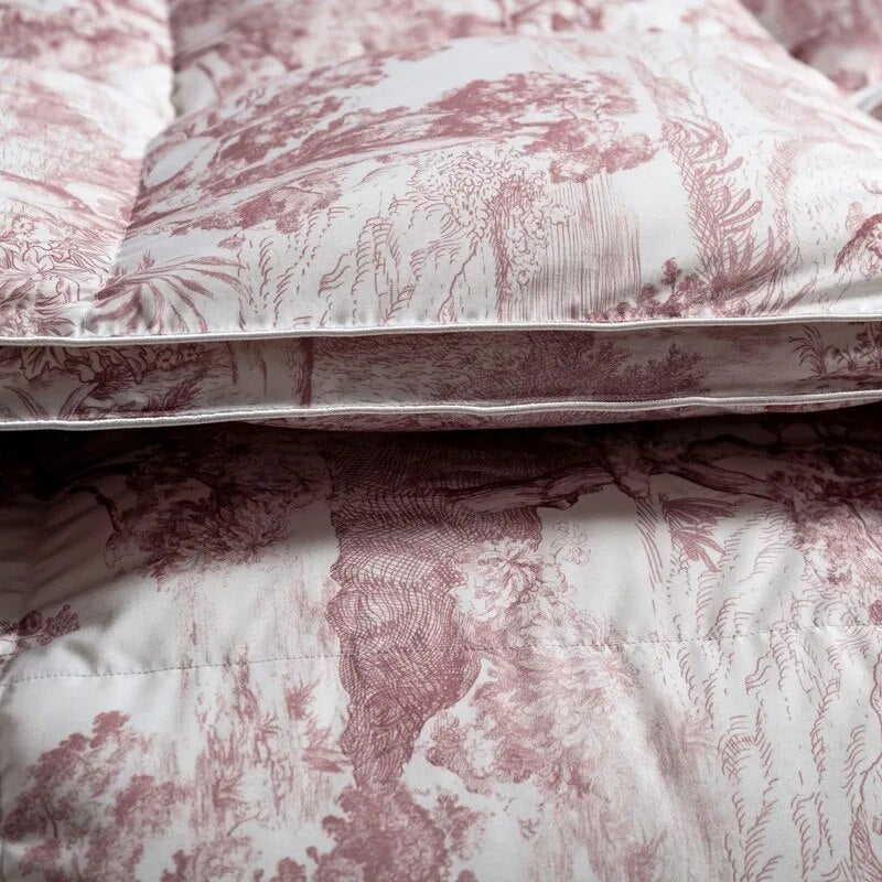 ANYHOUZ Duvet Cover Rose Gold Cloudy Fluffy Puffer Bed Comforter 200X230cm