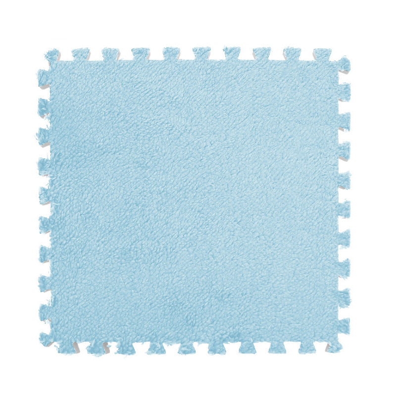 ANYHOUZ Splicing Mat Blue 30x30cm 24Pcs Modern Foam Floor Mat Living Room Square Splicable Household Non-Slip Rugs