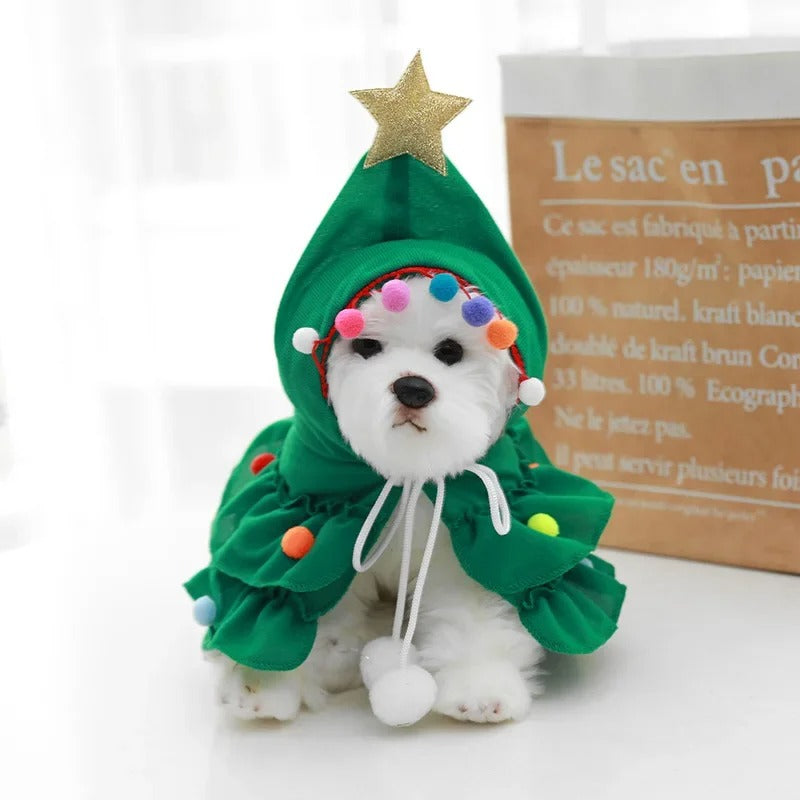 Anypet Pet Clothes Christmas Tree Dog & Cat Holiday Costume Outfit Accessories