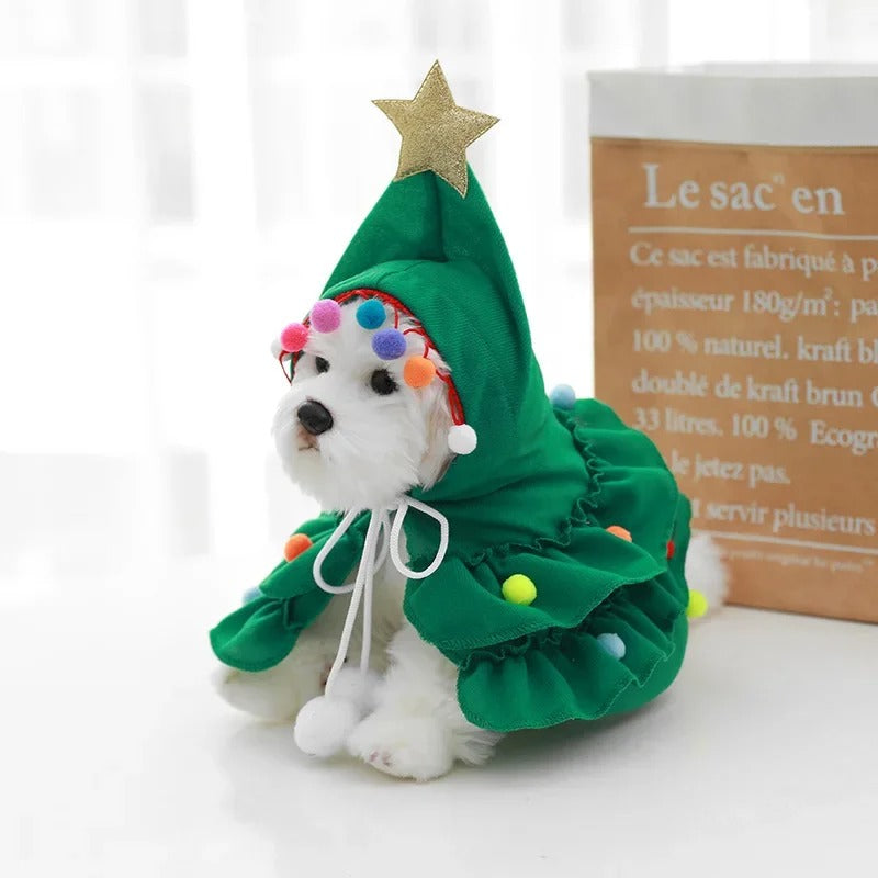 Anypet Pet Clothes Christmas Tree Dog & Cat Holiday Costume Outfit Accessories