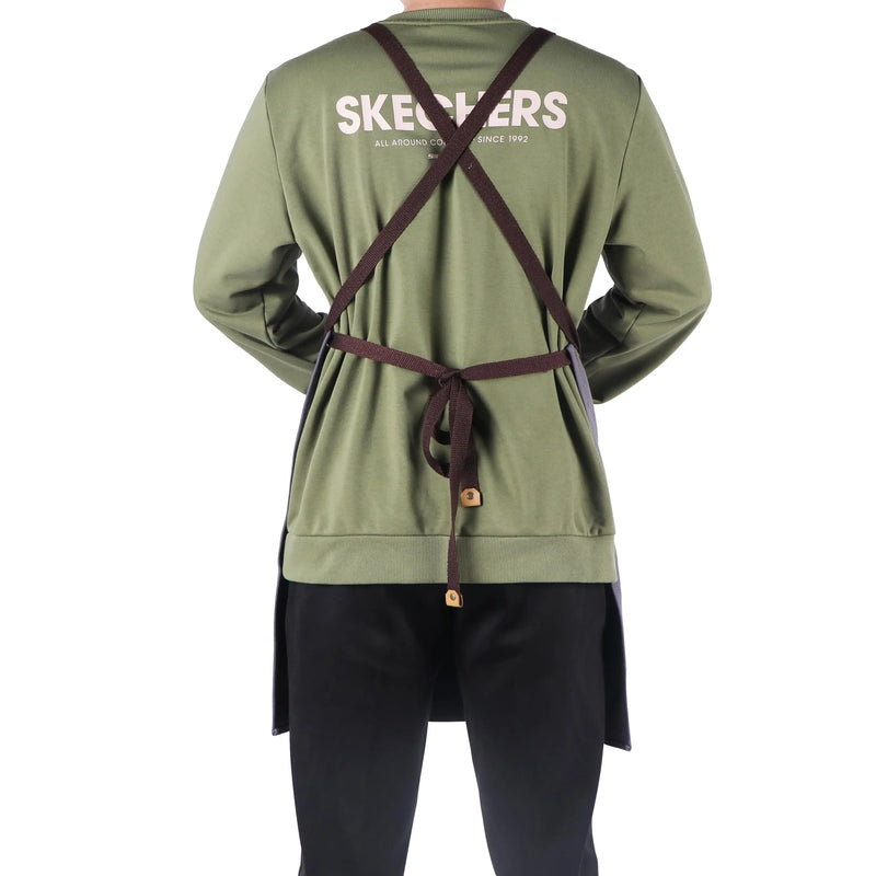 Anypron Brown Canvas Apron Waterproof Oilproof Chef Waiter Workwear