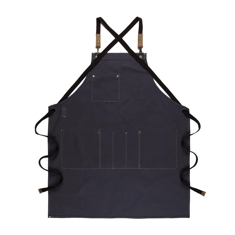 Anypron Brown Gardening Apron Waterproof Canvas Full Body Adjustable Unisex