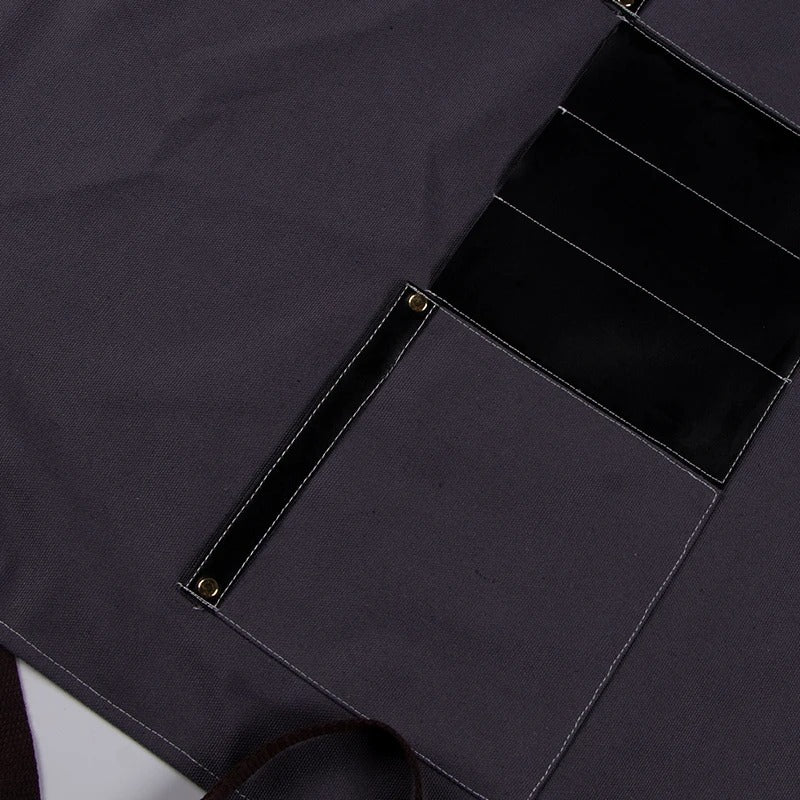 Anypron Brown Gardening Apron Waterproof Canvas Full Body Adjustable Unisex