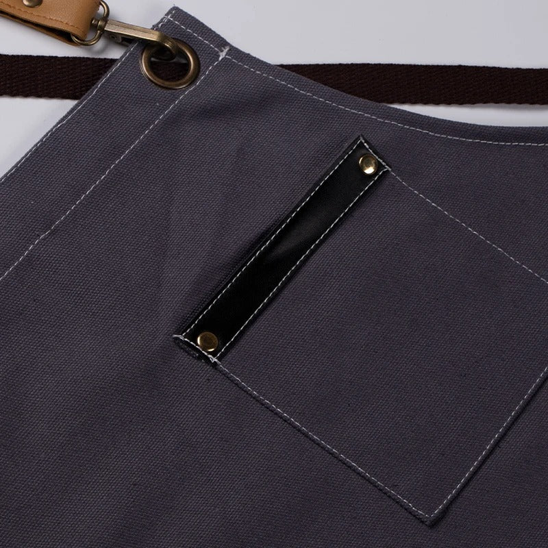 Anypron Brown Gardening Apron Waterproof Canvas Full Body Adjustable Unisex