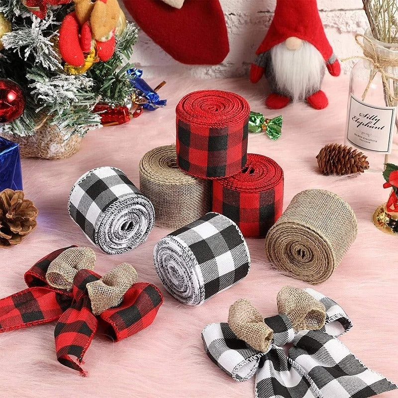 ANYDECO Christmas Ribbon Tree Decoration Wrapping Gift Cloth