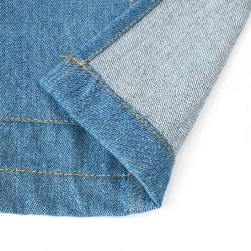 Anypron Blue Denim Waist Apron with Pockets for Chef Waiter Waitress