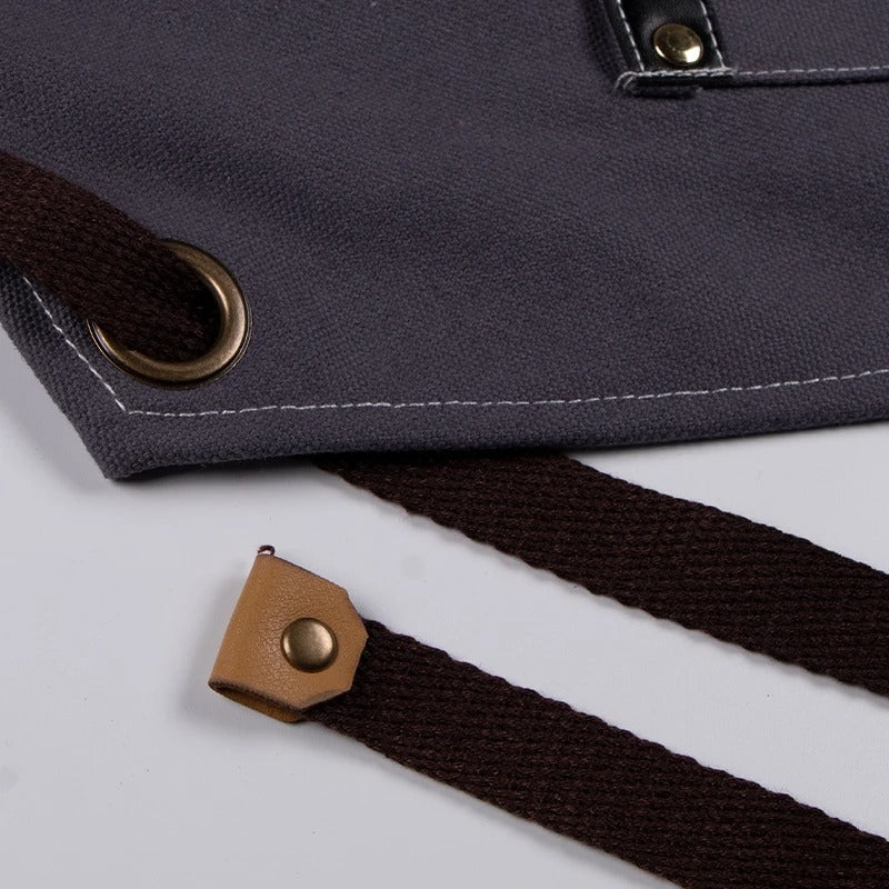 Anypron Brown Gardening Apron Waterproof Canvas Full Body Adjustable Unisex