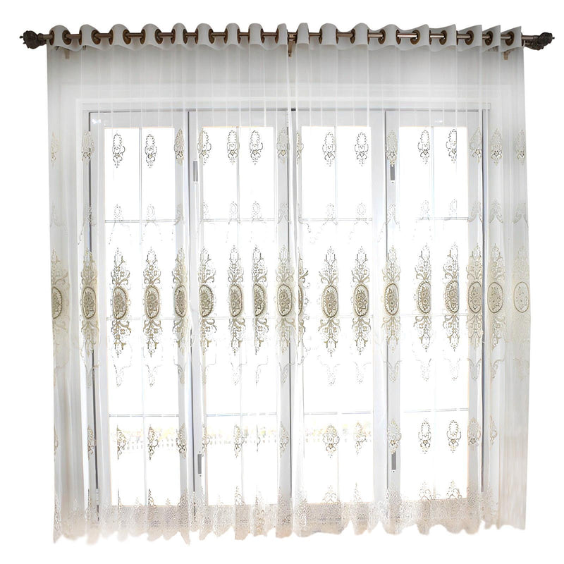 Anydrape 300cm Curtain White Style Flower Indoor Decorative Window Sheer Curtain For Living Room Bedroom Home Decor