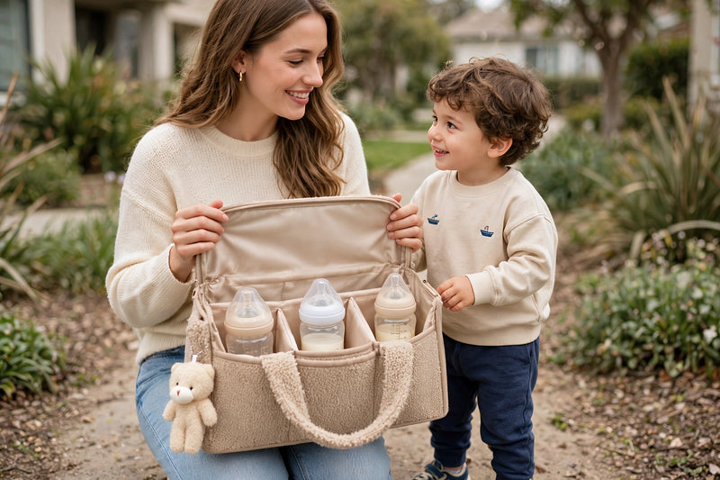 Anysort Mommy Diaper Bag Rectangular Plain Basket Storage Stackers And Caddies Storage Organizer