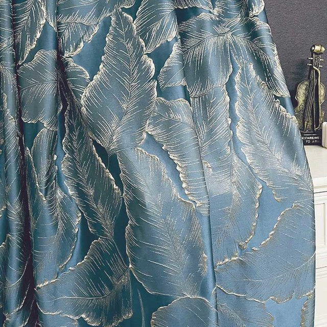 Anydrape Curtain Green 200cmx250cm 3D Leaves Luxury indo Blackout Home Curtain