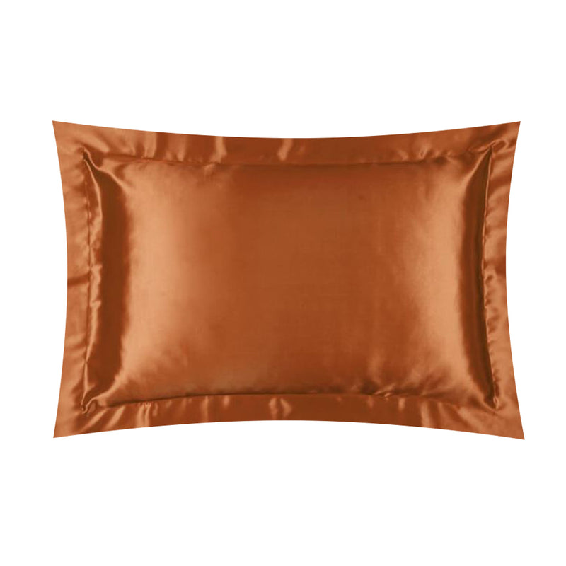 ANYHOUZ Pillowcase Orange Luxury Soft Natural Mulberry Silky Two Sided Satin Cover
