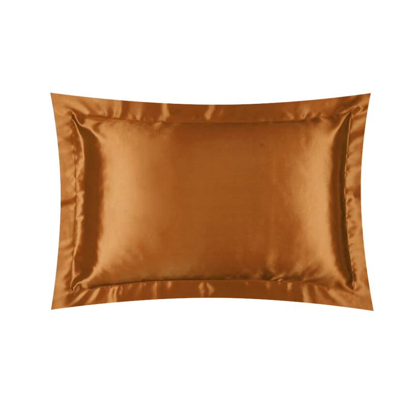 ANYHOUZ Pillowcase Shallow Rustic Coffee Luxury Soft Natural Mulberry Silky Two Sided Satin Cover