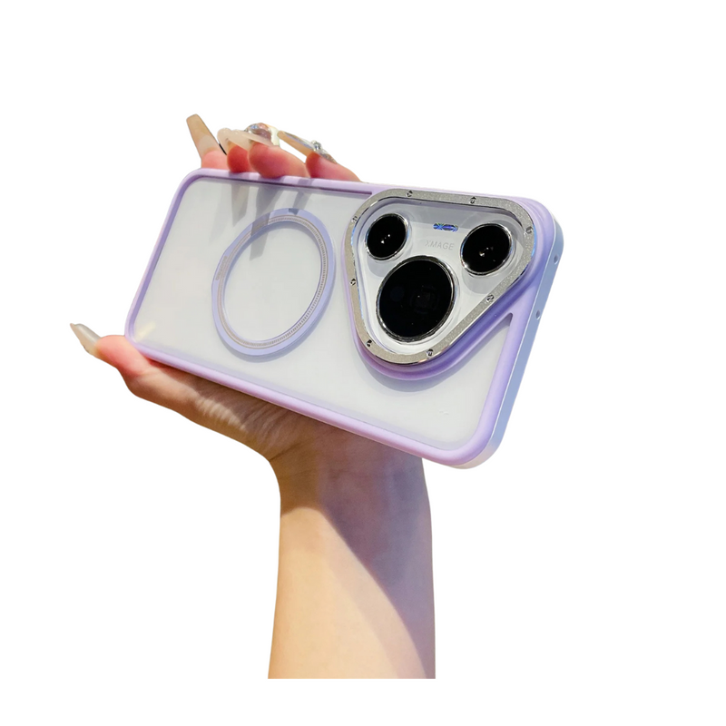 ANYMOB Huawei Case Purple Wireless Charging Magnetic Rugged Protective Cover