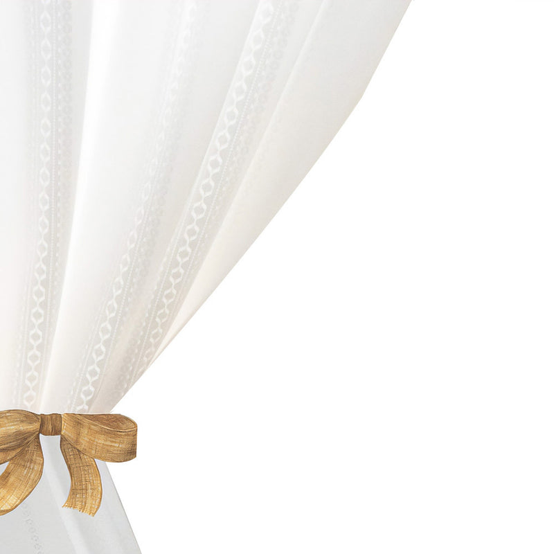 Anydrape Curtain White 132cmx241cm Embroidered Lace Fashionable Window Curtain